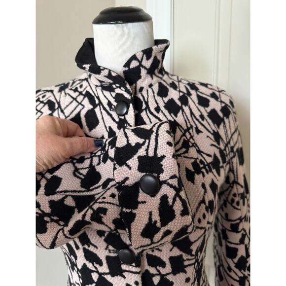 Emporio Armani Wool Blend Pink Black Fitted Jacket SZ It 38/US 4 EUC Italy - Picture 7 of 12